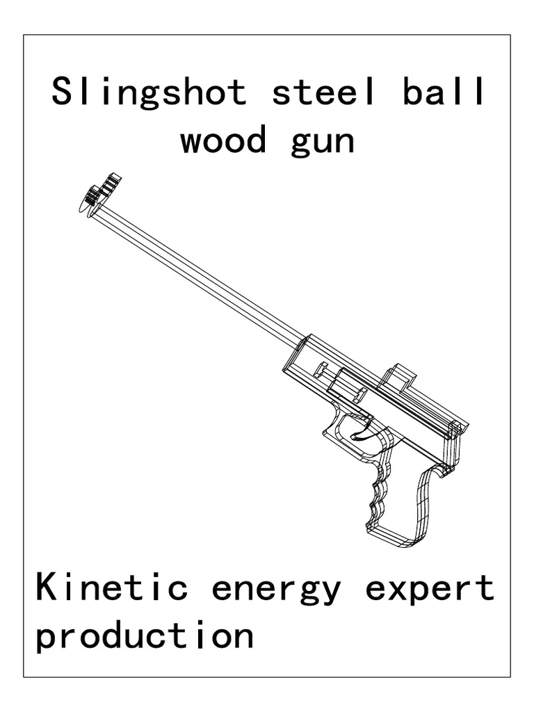 100 Learn To Make Wood Gun Steel Ball Gun Rubber Band Steel Ball Gun