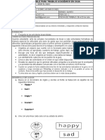 Guía trabajo académico casa vocabulario emociones inglés grado 5