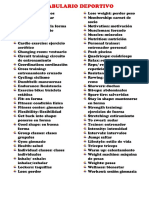 Vocabulario Deportivo