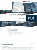 POS Text Overlay Solution V 1.0: Hikvision Europe Solution Team 201603