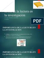 El Rol de La Lectura en La Investigación: Priscila Verdugo Cárdenas Docente