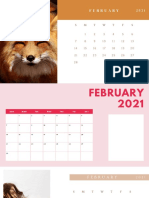 Calendario Febrero 2021 para Imprimir