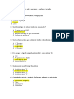 Prova sobre prevenção e combate a incêndio