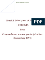 Faber, Heinrich - 10 Bicinia - Compendiolum Musicae 1548