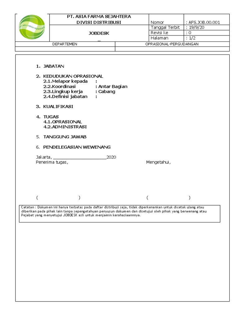 Master Job Desk | PDF