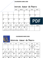 Calendario Encuentro de Parejas