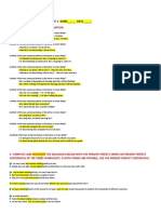 English exam practice with present perfect tenses