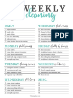 Cleaning Checklists 3