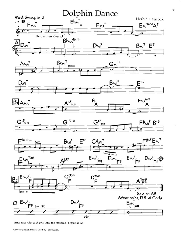 ビッグバンド譜面：Dolphin Dance/編曲:Bob Mintzer Dolphin Dance BB | PDF