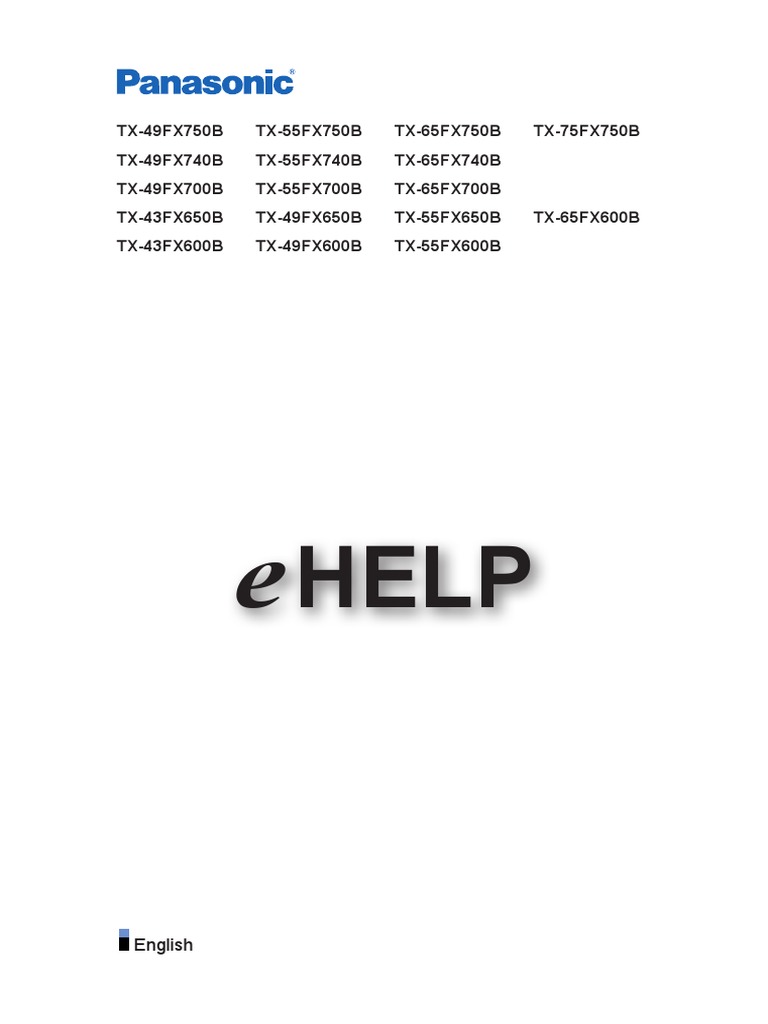 Panasonic TV Manual PDF Hdmi Satellite Television