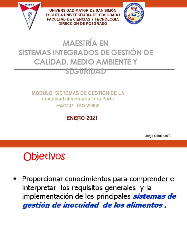Gestión de Inocuidad Alimentaria ISO 22000 | PDF | Análisis de Riesgo y ...