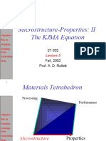 Microstructure-Properties: II The KJMA Equation: 27-302 Fall, 2002 Prof. A. D. Rollett