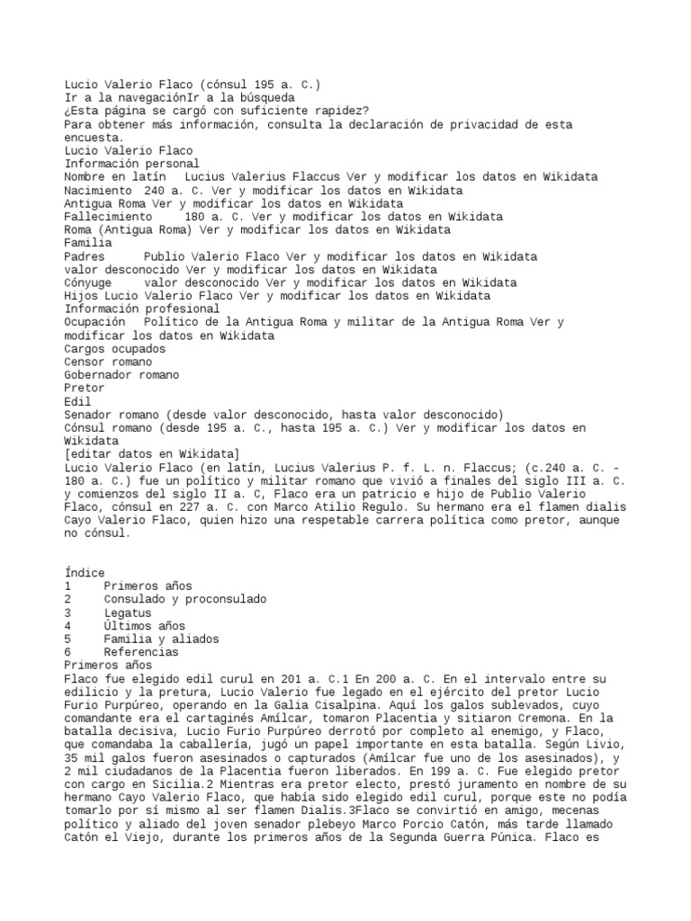 Lucio Valerio Flaco PDF Roma antigua Republica Romana