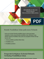 Pendidikan Islam Pada Masa Penjajahan Belanda