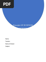 Principle OF BUSINESS School Based Assignment (Sba)