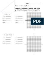 Graphing Quadratics Standard Form CW HW Rl4o07