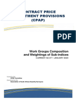 Contract Price Adjustment Provisions (CPAP) : Work Groups Composition and Weightings of Sub-Indices