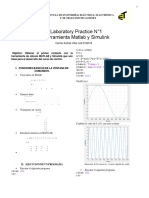 Laboratory Practice N°1: Introducción a Matlab y Simulink
