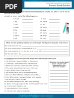 Esl / Efl Resources: Present Simple Affirmative and Negative