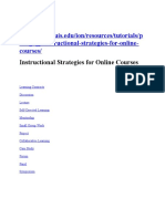 Instructional Strategies For Online Courses