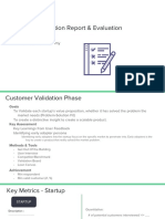 Customer Validation Report & Evaluation