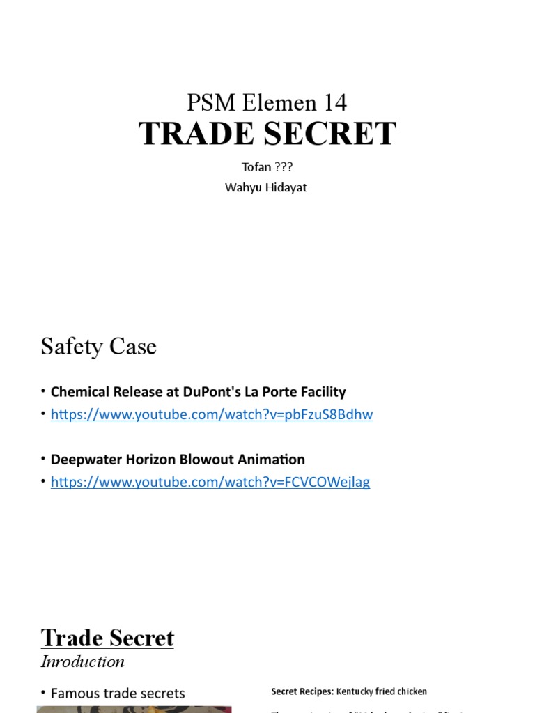 PSM Elemen 14 (Draft) | PDF | Chemical Reactor | Trade Secret