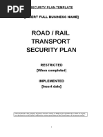 Security Plan Template