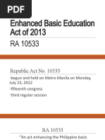 Ra 10533 | PDF | Curriculum | Learning