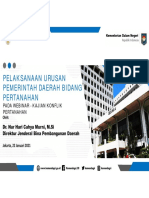 Pelaksanaan Urusan Pemerintah Daerah Bidang Pertanahan (Direktur Jenderal Bina Pembangunan Daerah)