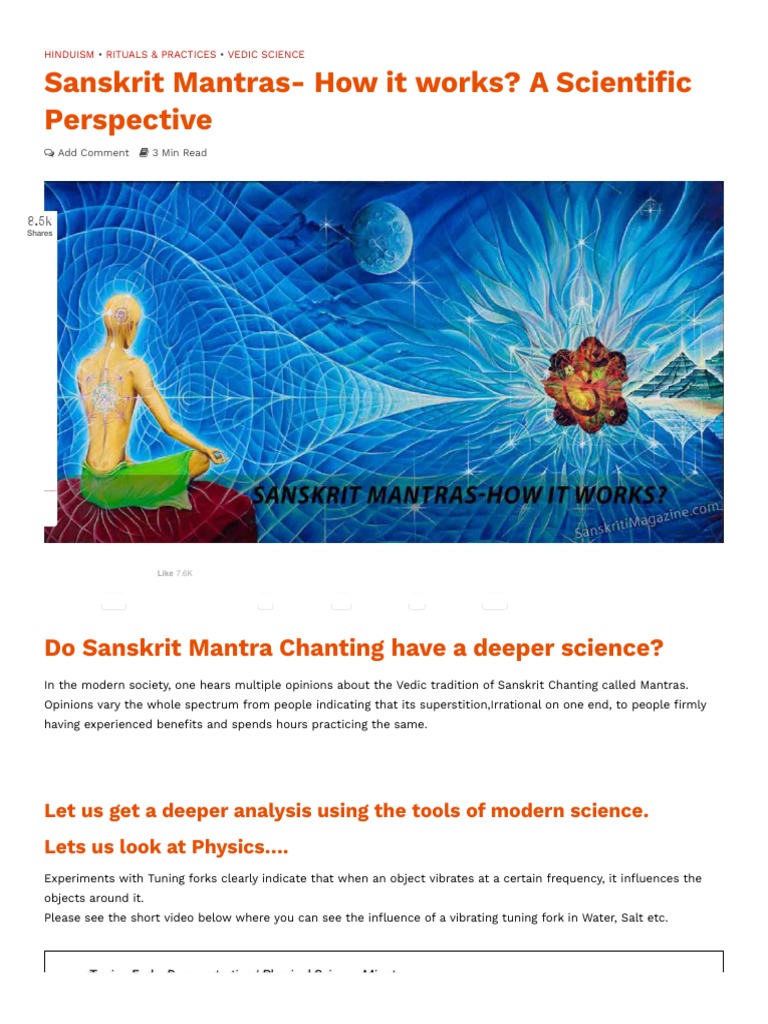 Science of Sanskrit Mantras | PDF | Mantra | Vedas