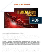 The Divine Weapons of The Puranas