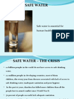 Safe Water Is Essential For Human Health