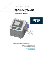 DA-650/DA-645/DA-640: Operation Manual