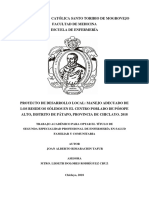 Proyecto de Desarrollo Local - Manejo Adecuado de Los Residuos Sólidos en El Poblado de Posope Alto