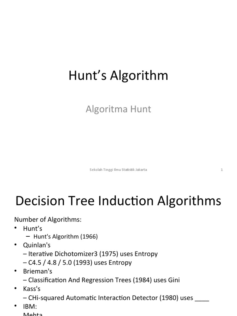 03 - Decision - Tree - Hunt Algorithm | PDF | Applied Mathematics ...