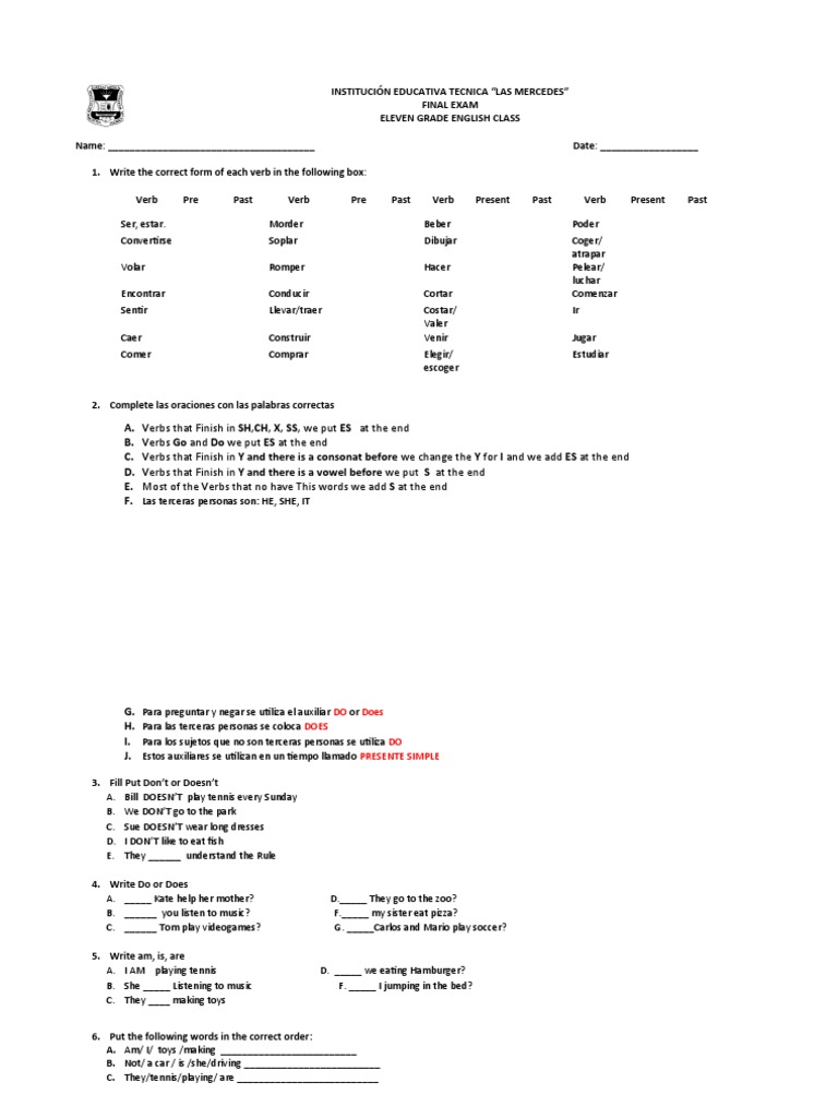 8º Exam | PDF | Linguistic Typology | Syntax