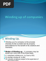 Winding Up of Companies