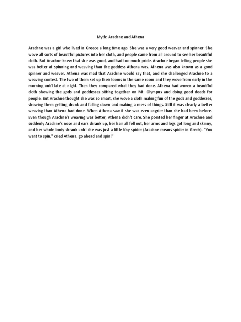 Arachne and Athena | PDF