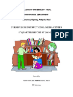 Curriculum Instructional Media Center 1 QUARTER REPORT SY 2019-2020