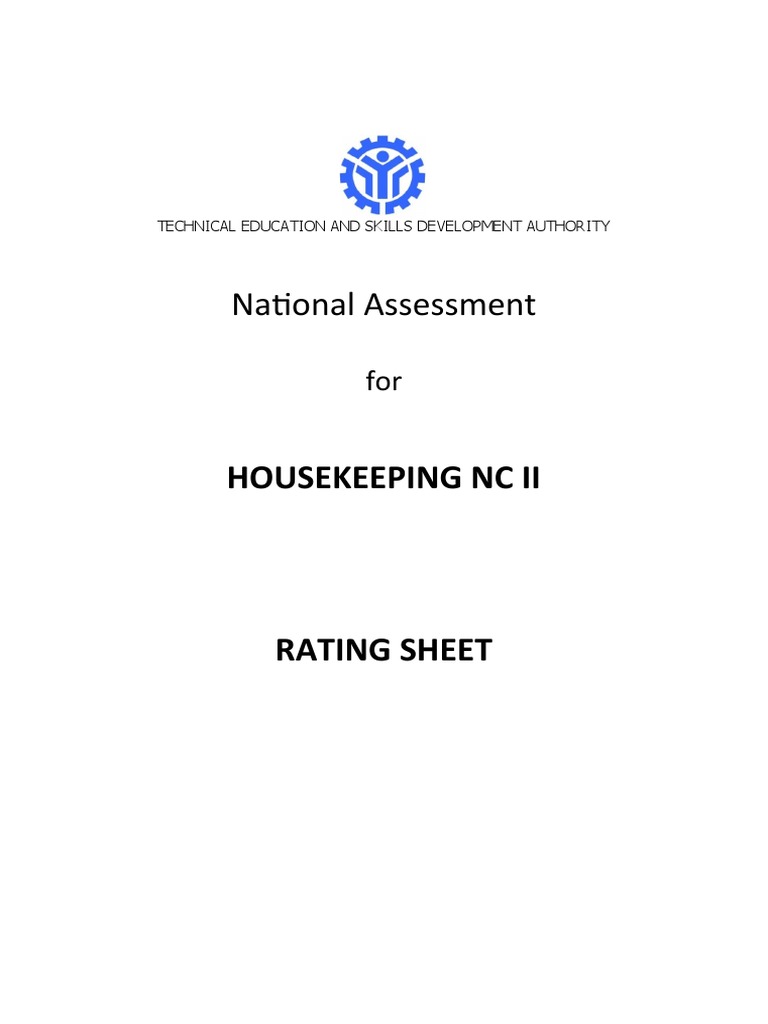 Housekeeping NC II Assessment Guide | PDF | Laundry | Regulatory Compliance