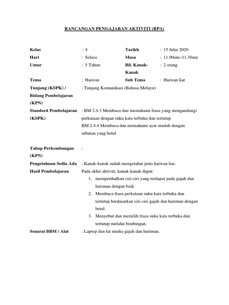 Contoh RPA 2 | PDF