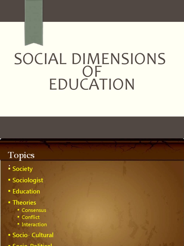 Social Dimensions OF Education | PDF | Sociology | Émile Durkheim