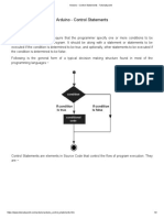 Arduino - Control Statements 