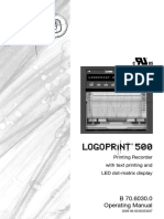 B 70.6030.0 Operating Manual: Printing Recorder With Text Printing and LED Dot-Matrix Display