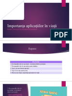 Importanța Aplicațiilor În Viață