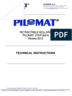 Retractable Bollard PILOMAT 275/P 600 A Review 2012: Technical Instructions