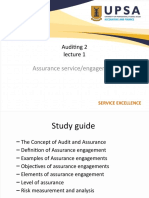 Assurance Service/engagement: Auditing 2