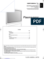 Users Manual for Wide Plasma Display