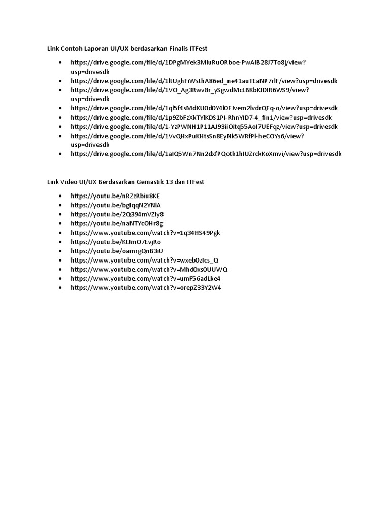 Laporan UI/UX ITFest dan Gemastik 13 | PDF