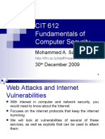 CIT 612 Fundamentals of Computer Security: Mohammed A. Saleh 30 December 2009